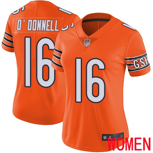 Chicago Bears Limited Orange Women Pat O Donnell Alternate Jersey NFL Football #16 Vapor Untouchable